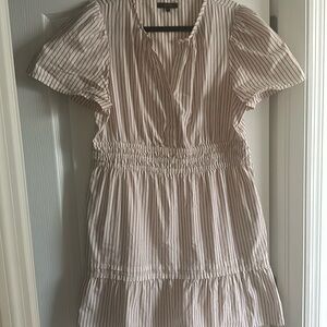 Quince Dress Red Stripes Size Large